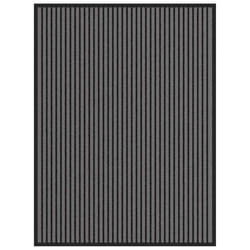 vidaXL Doormat Stripe Black and Grey 90x120 cm mat welcome mat door mat indoor