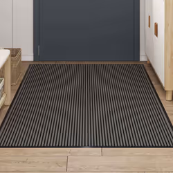 vidaXL Doormat Stripe Black and Grey 115x200 cm mat welcome mat - 115 x 200 cm - Additional view 2