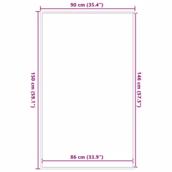 vidaXL Doormat Brown 60x180 cm mat welcome mat door mat indoor front door mat - brown, 90 x 150 cm