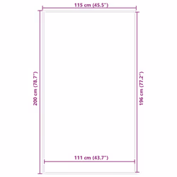 vidaXL Doormat Brown 60x180 cm mat welcome mat door mat indoor front door mat - grey, 115 x 200 cm - Additional view 2
