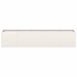 vidaXL Planter White 200x40x40 cm Cold-rolled Steel plant pot plant stand