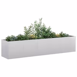 vidaXL Planter 200x40x40 cm Galvanised Steel plant pot plant stand raise bed