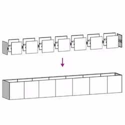 VidaXL 860689 planter Steel Black - Additional view 7