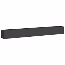 vidaXL Planter Outdoor Flower Pot Garden Raised Bed Patio Plant Pot Steel - steel/black, 360 x 40 x 40 cm