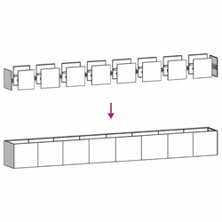 VidaXL 860698 planter Steel Anthracite - Additional view 7