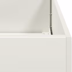vidaXL Planter Outdoor Flower Pot Garden Raised Bed Patio Plant Pot Steel - steel/white, 40 x 40 x 80 cm - Additional view 6