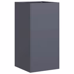 vidaXL Planter Outdoor Flower Pot Garden Raised Bed Patio Plant Pot Steel - steel/anthracite, 40 x 40 x 80 cm