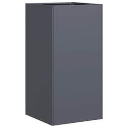 vidaXL Planter Outdoor Flower Pot Garden Raised Bed Patio Plant Pot Steel - steel/anthracite, 40 x 40 x 80 cm