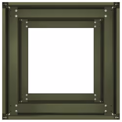 vidaXL Planter Outdoor Flower Pot Garden Raised Bed Patio Plant Pot Steel - steel/olive green, 40 x 40 x 80 cm - Additional view 4