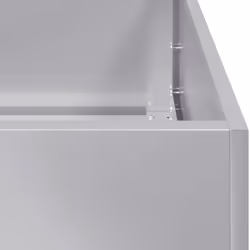 vidaXL Planter Outdoor Flower Pot Garden Raised Bed Patio Plant Pot Steel - galvanised steel, 40 x 40 x 80 cm - Additional view 6