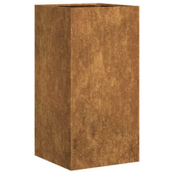 vidaXL Planter Outdoor Flower Pot Garden Raised Bed Patio Plant Pot Steel - weathering steel, 40 x 40 x 80 cm