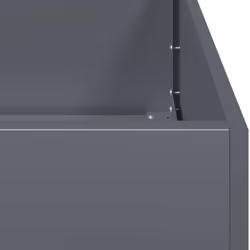 vidaXL Planter Outdoor Flower Pot Garden Raised Bed Patio Plant Pot Steel - steel/anthracite, 80 x 40 x 80 cm - Additional view 6