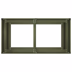 vidaXL Planter Outdoor Flower Pot Garden Raised Bed Patio Plant Pot Steel - steel/olive green, 80 x 40 x 80 cm - Additional view 4