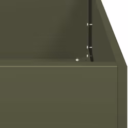 vidaXL Planter Outdoor Flower Pot Garden Raised Bed Patio Plant Pot Steel - steel/olive green, 80 x 40 x 80 cm - Additional view 6