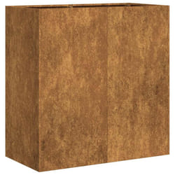 vidaXL Planter Outdoor Flower Pot Garden Raised Bed Patio Plant Pot Steel - weathering steel, 80 x 40 x 80 cm