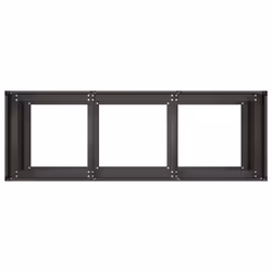 vidaXL Planter Outdoor Flower Pot Garden Raised Bed Patio Plant Pot Steel - steel/black, 120 x 40 x 80 cm - Additional view 4
