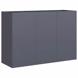 vidaXL Planter Outdoor Flower Pot Garden Raised Bed Patio Plant Pot Steel - steel/anthracite, 120 x 40 x 80 cm