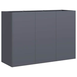 vidaXL Planter Outdoor Flower Pot Garden Raised Bed Patio Plant Pot Steel - steel/anthracite, 120 x 40 x 80 cm