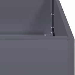 vidaXL Planter Outdoor Flower Pot Garden Raised Bed Patio Plant Pot Steel - steel/anthracite, 120 x 40 x 80 cm - Additional view 6