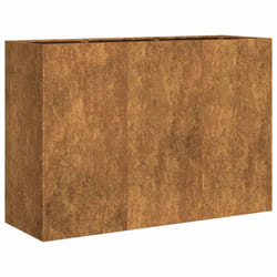 vidaXL Planter Outdoor Flower Pot Garden Raised Bed Patio Plant Pot Steel - weathering steel, 120 x 40 x 80 cm