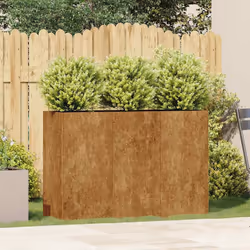 vidaXL Planter Outdoor Flower Pot Garden Raised Bed Patio Plant Pot Steel - weathering steel, 120 x 40 x 80 cm - Additional view 2