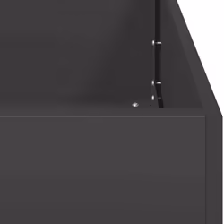 vidaXL Planter Outdoor Flower Pot Garden Raised Bed Patio Plant Pot Steel - steel/black, 200 x 40 x 80 cm - Additional view 6