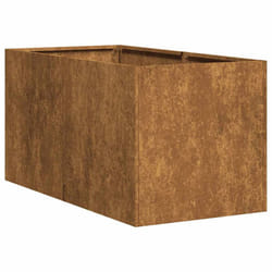 vidaXL Planter Outdoor Flower Pot Garden Raised Bed Patio Plant Pot Steel - weathering steel, 40 x 80 x 40 cm