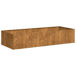 vidaXL Planter Outdoor Flower Pot Garden Raised Bed Patio Plant Pot Steel - weathering steel, 200 x 80 x 40 cm