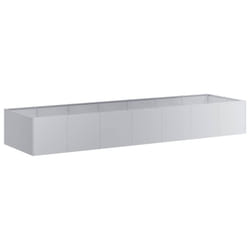 vidaXL Planter Outdoor Flower Pot Garden Raised Bed Patio Plant Pot Steel - galvanised steel, 280 x 80 x 40 cm