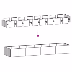 VidaXL 860771 planter Galvanized steel - Additional view 7