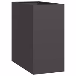 vidaXL Planter Outdoor Flower Pot Garden Raised Bed Patio Plant Pot Steel - steel/black, 40 x 80 x 80 cm