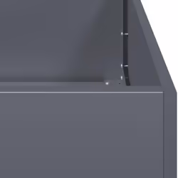 vidaXL Planter Outdoor Flower Pot Garden Raised Bed Patio Plant Pot Steel - steel/anthracite, 40 x 80 x 80 cm - Additional view 6