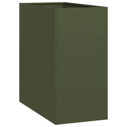 vidaXL Planter Outdoor Flower Pot Garden Raised Bed Patio Plant Pot Steel - steel/green, 40 x 80 x 80 cm