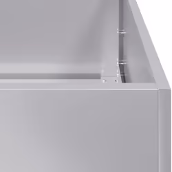 vidaXL Planter Outdoor Flower Pot Garden Raised Bed Patio Plant Pot Steel - galvanized steel/grey, 40 x 80 x 80 cm - Additional view 6