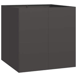 vidaXL Planter Outdoor Flower Pot Garden Raised Bed Patio Plant Pot Steel - steel/black, 80 x 80 x 80 cm