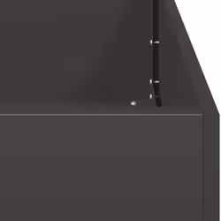 vidaXL Planter Outdoor Flower Pot Garden Raised Bed Patio Plant Pot Steel - steel/black, 80 x 80 x 80 cm - Additional view 6
