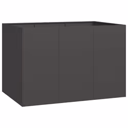 vidaXL Planter Outdoor Flower Pot Garden Raised Bed Patio Plant Pot Steel - steel/black, 120 x 80 x 80 cm