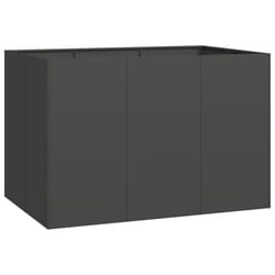 vidaXL Planter Outdoor Flower Pot Garden Raised Bed Patio Plant Pot Steel - steel/black, 120 x 80 x 80 cm