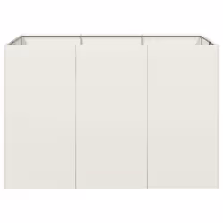 vidaXL Planter White 120x80x80 cm Steel plant pot plant stand raise bed