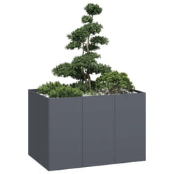 vidaXL Planter Anthracite 120x80x80 cm Steel plant pot plant stand raise bed