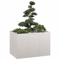 vidaXL Planter 120x80x80 cm Stainless Steel plant pot plant stand raise bed