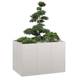 vidaXL Planter 120x80x80 cm Stainless Steel plant pot plant stand raise bed