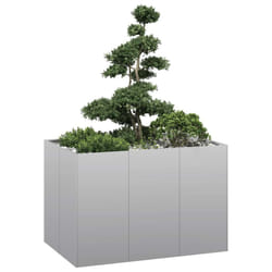 vidaXL Planter 120x80x80 cm Galvanised Steel plant pot plant stand raise bed