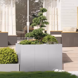vidaXL Planter 120x80x80 cm Galvanised Steel plant pot plant stand raise bed