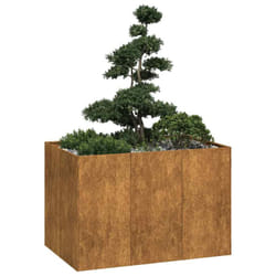 vidaXL Planter Rusty 120x80x80 cm Weathering Steel plant pot plant stand