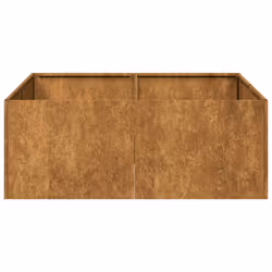 vidaXL Planter Outdoor Flower Pot Garden Raised Bed Patio Plant Pot Steel - weathering steel, 80 x 80 x 30 cm - Additional view 4