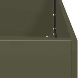 vidaXL Planter Outdoor Flower Pot Garden Raised Bed Patio Plant Pot Steel - steel/olive green, 100 x 100 x 30 cm - Additional view 6