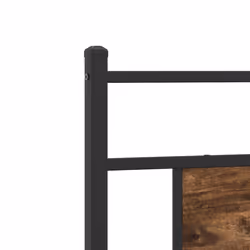 vidaXL Bed Frame without Mattress Smoked Oak 90x190 cm Single Engineered Wood - smoked oak, 90 x 190 cm - Additional view 8