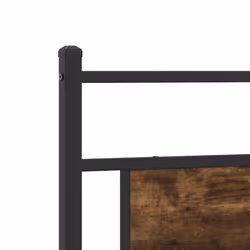 vidaXL Bed Frame without Mattress Smoked Oak 90x190 cm Single Engineered Wood - smoked oak, 100 x 190 cm - Additional view 8