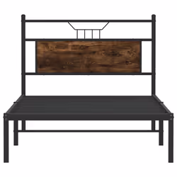 vidaXL Bed Frame without Mattress Smoked Oak 90x190 cm Single Engineered Wood - smoked oak, 107 x 203 cm - Additional view 5